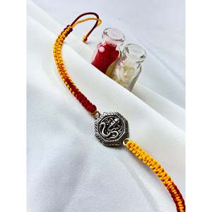 ราคีสีเงิน925พร้อมเครื่องรางพระพิฆเนศวรทำด้วยมือเครื่องประดับทางศาสนาที่ทำด้วยทองคำกุหลาบและชุบโรเดียมทองคำขาว - Product Image 3