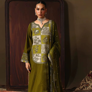 Vestidos de Noche Largos para Mujer, Estilo Musulmán, de un Solo Hombro, con Cuentas, para Compromiso, Naturales y Transpirables - Product Image 1