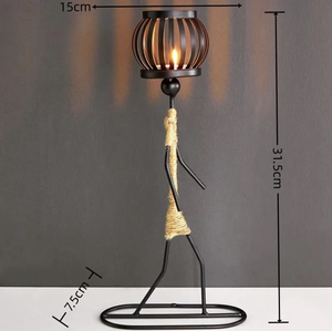 Bougeoirs en métal de luxe créatifs avec un design romantique debout pour la décoration de la table à manger à la maison ou la célébration de Noël - Product Image 2