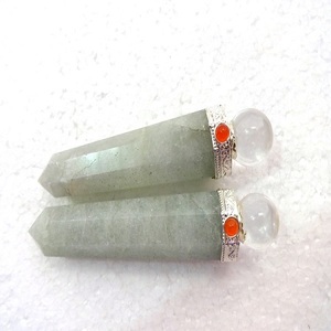 Natural Black Tourmaline <b>Wand</b> with <b>Crystal</b> Quartz Carved Ball Semi-Precious Stone Crafts for Healing on Sale - Product Image 2