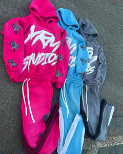 Wholesale <b>Half</b> <b>Zip</b> Street Style Casual <b>Sweatshirt</b> Streetwear Long Sleeve Pullover Cotton Knitted Fabric Hoodie for <b>Men</b> - Product Image 4