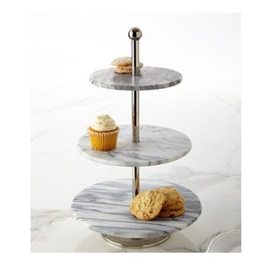 Support à gâteau en marbre de fabricant fiable pour la présentation de desserts, offrant une présentation élégante pour les anniversaires, les mariages et les célébrations - Product Image 2