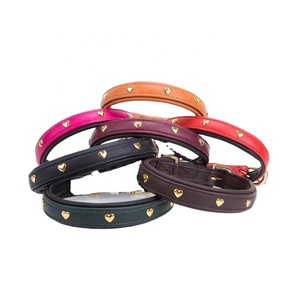 Saman ส่งออกหนังวัวคุณภาพพรีเมี่ยมปลอกคอสุนัขลายคริสตัลกระดุมตกแต่งหมุดขายส่ง - Product Image 2