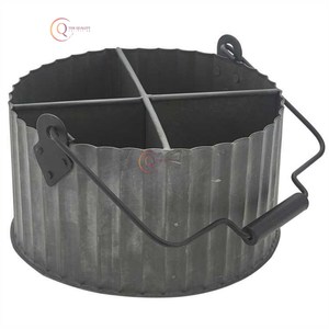 Admirable utensilios de cocina galvanizados Caddy organizador hecho a mano redondo soporte para utensilios y organizador de cubiertos para decoración de encimera de cocina - Product Image 2