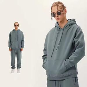 ชุดวอร์มผ้าฝ้าย2ชิ้นทรงแบ็กกี้ทันสมัยทันสมัยโอเวอร์ไซส์ชุดวอร์มผ้าฝ้ายแบบกำหนดเองและชุดเสื้อมีฮู้ด - Product Image 1