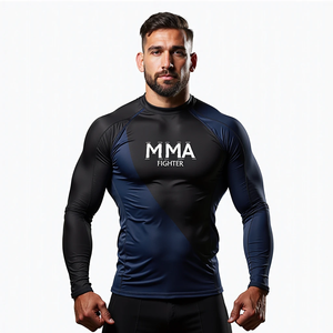 BJJ sublimé Rash Guard personnalisé vêtements de sport de Combat pour MMA Gym entraînement entraînement en gros équipement de Fitness - Product Image 1
