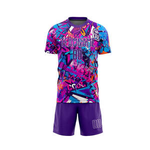 Uniforme de Fútbol de Manga Corta, Uniforme de Fútbol de Manga Corta de Color Sólido, Nuevo Estilo, Diseño Personalizado - Product Image 2