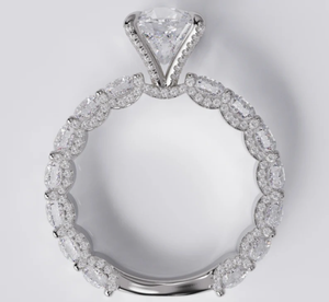 Bague de fiançailles taille coussin Lab Grown 5 Carat sertie en platine, bague de mariage, bague de fiançailles, diamant certifié IGI - Product Image 5