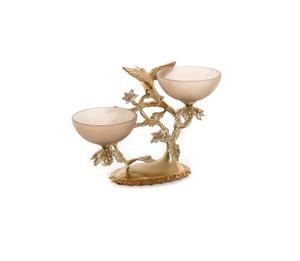 Bol en métal tendance de luxe Pièce maîtresse de table exquise Accent de maison élégant parfait pour l'affichage de la salle à manger - Product Image 3