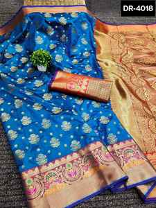 Nouveau chemisier doux en soie Litchi de Style ethnique indien avec riche palpu et brocart contrastant pour vêtements de mariage et de Festival - Product Image 3