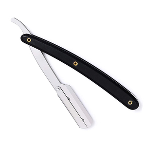 Premium Light Weight Wooden Handle Cut Throat Shaving Razor for Barber Straight Razor Single <b>Edge</b> Shaving Blades - Product Image 3