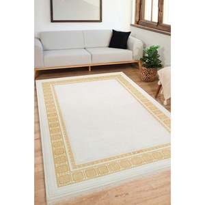 Tapis de zone moderne beige Netline CN004 Cunda 100 % acrylique, anti-peluchage, facile à nettoyer, durable, 80x150cm pour chambre, bureau, enfants - Home Depot - Product Image 6