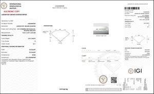 2.43 ct Radiant Cut Lab-Grown Diamond IGI Certified D Color VS1 Clarity Lab-Stone - Product Image 5