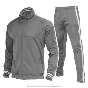 Ensemble de vêtements de sport personnalisés en gros, survêtement pour homme, fermeture éclair intégrale, fitness, séchage rapide, en vrac - Product Image 4