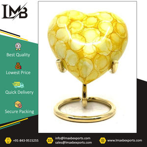 Fabricant leader de fournitures funéraires de qualité supérieure avec finition personnalisée Urnes de crémation en forme de cœur/Urne commémorative pour cendres d'Inde - Product Image 2
