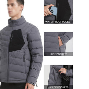 Chaqueta acolchada de color personalizado OEM para hombre, corte ajustado, lisa, diseño nuevo, chaqueta acolchada para hombre - Product Image 3