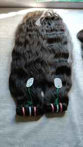 Lujosos paquetes de extensión de cabello humano indio 18 "pulgadas cabello Remy indio recto Color Natural suave perfecto para crudo sin procesar - Product Image 2