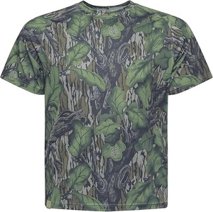 T-shirt camouflage à col rond et manches courtes, coupe ample, motif Realtree Bottomland personnalisé, idéal pour la chasse, le camping et les excursions – Vente en gros - Product Image 5