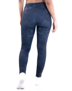 Short moulant taille haute femme taille élastique 100% polyester écologique respirant Fitness & Active-Wear motif solide - Product Image 2