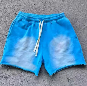 Pantalones Cortos Deportivos para Hombre, Estilo Vintage, Lavado, Sublimación, Desgastado por el Sol, con Bolsillos Traseros Elegantes, Cordones Largos, Cintura Elástica Alta, 100% - Product Image 4