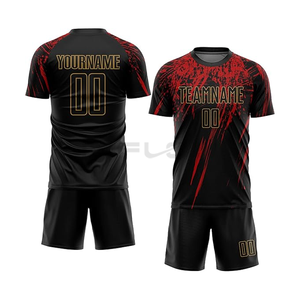 Conjunto de tela de poliéster 100% transpirable de secado rápido, productos que se ajustan a la impresión de logotipo personalizado, Jersey de fútbol, kit de fútbol americano - Product Image 4