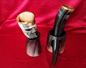 Polished Eco-Friendly Viking Drinking Horn Medieval <b>Beer</b> Tankard Animal Naturel Style Organic Material Best Groomsmen Wedding - Product Image 5