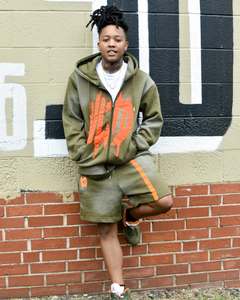 Streetwear personnalisé 100% coton broderie logo lavage à l'acide en détresse pantalon de survêtement et sweat à capuche ensemble - Product Image 3