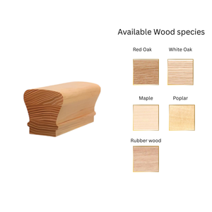 Personalización directa de fábrica profesional Roble blanco 7222 Carril de extremo COPED Accesorio de pasamanos de goma para todos los tipos de escaleras - Product Image 2