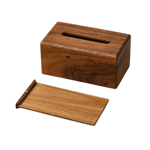 Caja de pañuelos rectangular de madera elegante hecha a mano con incrustaciones de latón, dispensador de servilletas económico y organizador para el hogar - Product Image 2