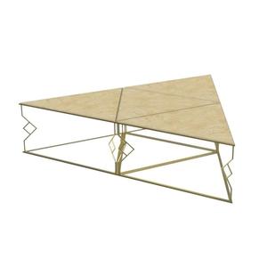 Patas de metal plateado estilo muebles de sala de estar redondo moderno decorativo decoración del hogar mesa auxiliar de Metal moderna - Product Image 1