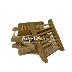 Porte-savon en bambou biologique naturel fait à la main/plateau à savon en bambou avec gravure Laser Logo pour tenir le savon dans la salle de bain, la cuisine - Product Image 4