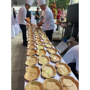 Plato Areca Hoja de Palma Uva de mar Vietnam Loto azul + 84855014447 Plato de hoja de uva de mar desechable Plato de uva de mar picnic - Product Image 6