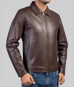 Abrigo de piel de oveja auténtica extragrande para mujer, chaquetas de aviador de ante con cremallera de seda y rayas para primavera e invierno - Product Image 4