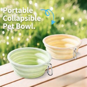 Wholesale Silicone Pet Travel Collapsible Bowls-Portable Outdoor Water & Food <b>Feeders</b> - Product Image 5