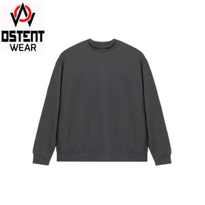 Sweat à capuche lourd pour hommes sur mesure en gros 100% coton épais blanc épaule tombante pour l'hiver - Product Image 1