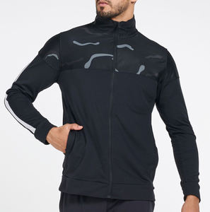 Veste de sport pour homme à fermeture éclair intégrale, col montant, vêtements de sport décontractés, vêtements de loisirs, veste softshell, personnalisation en gros de qualité supérieure - Product Image 1