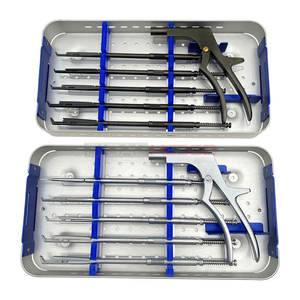 Juego de pinzas Kerrison giratorias manuales de acero inoxidable, instrumento de laminectomía, instrumentos quirúrgicos ortopédicos veterinarios - Product Image 1