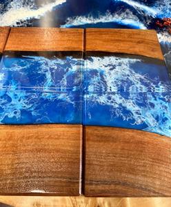 Top Quality Luxury Royal Decor Resin And <b>Wood</b> <b>Coaster</b> for Hotel Restaurant Home Office Table Decor With Customize Size And Color - Product Image 6