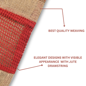 Sinh Thái Thân Thiện Với Đay Pouch Túi Với Màu Đỏ Cửa Sổ Lưới Dây Kéo Trọng Lượng Nhẹ Bao Cho Cam Rau Trái Cây Đóng Gói Bán Buôn - Product Image 3