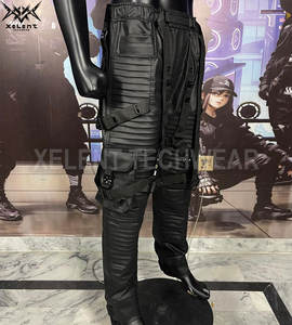 Haute qualité hommes mode coureurs pantalons de survêtement laminé caoutchouc fermeture éclair noir Cargo Techwear Harem Sport décontracté pantalons de course - Product Image 6