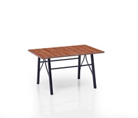 Ensemble de chaises de balcon démontables KUGU Ceyhan Mini Modern Turkish 4 pièces en fer et bois, mobilier d'extérieur pour hôtel