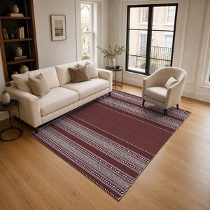 Tapis RUGS DEPOT LXDP-0937, vente en gros, rouge bordeaux, tapis traditionnel oriental imprimé numériquement, lavable en machine, chenille, antidérapant - Product Image 2