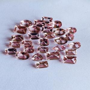 Morganite rose, couleur écrasée, zircone cubique vive et brillante, produit en vrac fait à la main, pierre précieuse pour la fabrication de bijoux - Product Image 6