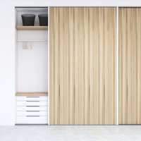 Armoire de chambre moderne en bois de chêne massif avec charnières de porte, penderie multifonctionnelle pour salle familiale