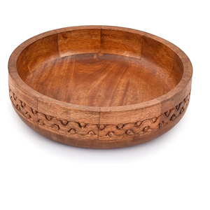 ชามไม้อะคาเซียสำหรับห้องครัวเครื่องครัวสำหรับเสิร์ฟจากเวียดนาม - Product Image 1