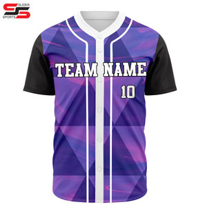 Custom Youth Printed Button <b>Down</b> Baseball Team Uniform Sports Shirts Sublimated Heat-transfer Mesh Baseball Jersey for Men - Product Image 3