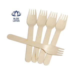 Fourchettes, cuillères et couteaux jetables en bois GEM, bois de couleur beige - Product Image 6