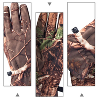Personnalisé Nouveau Design Camo Stretch Gants De Chasse Léger Cerf Chasse Sport Tir Écran Tactile Gants De Chasse pour Homme