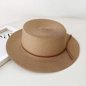 หมวกฟางทรงมนขนาดเล็กสำหรับผู้หญิงหมวกชายหาดแบบปีกกว้างหมวกสำหรับสวมใส่สบายๆและกลางแจ้งในชีวิตประจำวัน - Product Image 3