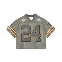 Camiseta de Fútbol Americano Retro de Malla de Alta Calidad al por Mayor, Personalizada, Estilo Urbano, Corta, Estampada, Transpirable, Antibacteriana 100%